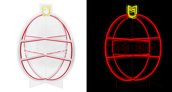 23.2inch Christmas 3D Neon Lights Deco - Ornaments