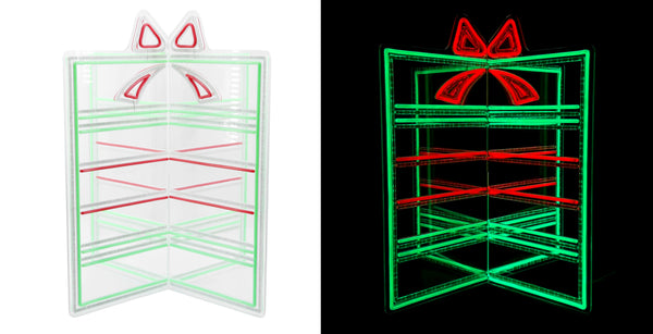 24inch Christmas 3D Neon Lights Deco - Giftbox