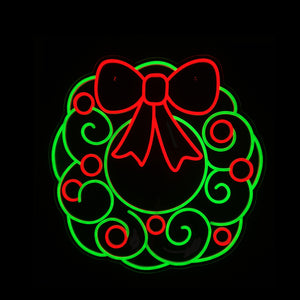 24inch Christmas Neon Lights - Wreath