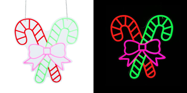 14inch Christmas Neon Lights - Candy Cane