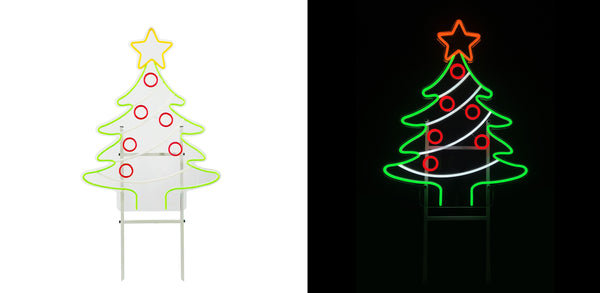 26.2inch Christmas Neon Lights Stake-Christmas Tree