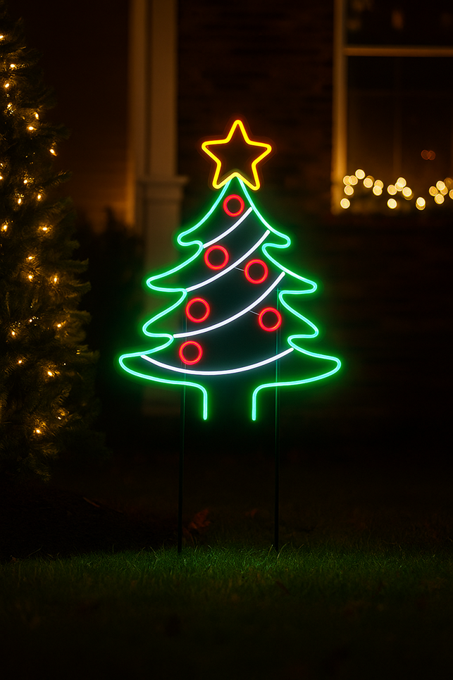 26.2inch Christmas Neon Lights Stake-Christmas Tree