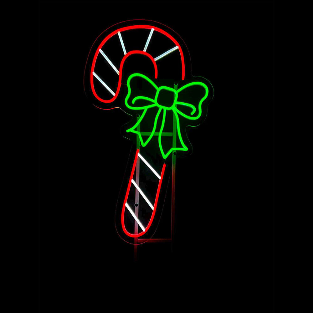 30.9inch Christmas Neon Lights Stake - Candy Cane