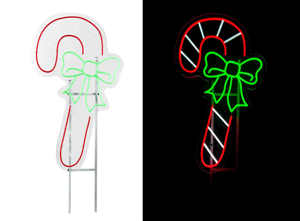 30.9inch Christmas Neon Lights Stake - Candy Cane