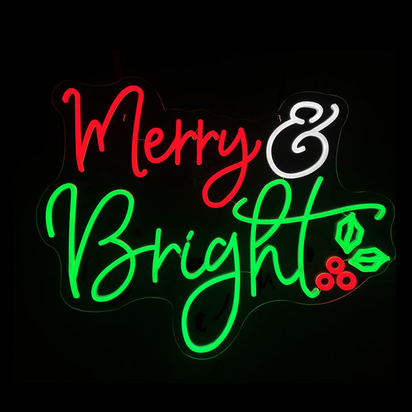 24inch Christmas Neon Lights -Merry Bright