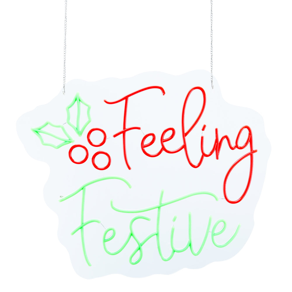 23.1inch Christmas Neon Lights -Feeling Festive