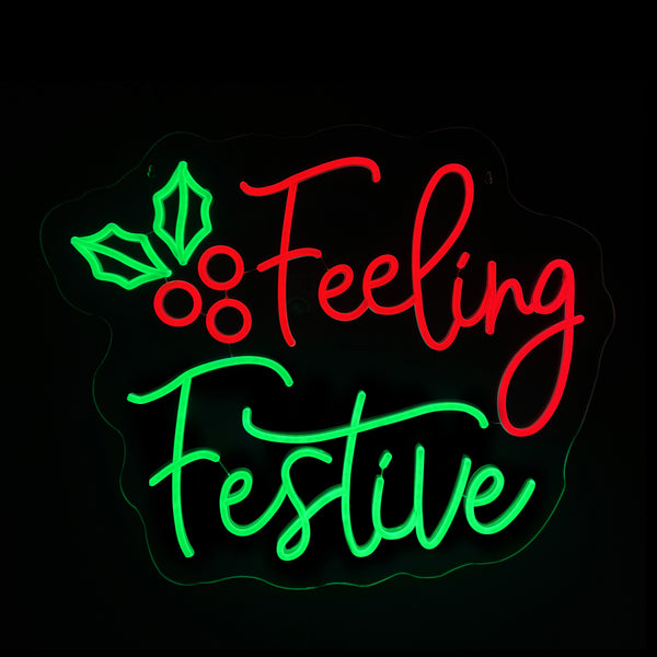 23.1inch Christmas Neon Lights -Feeling Festive
