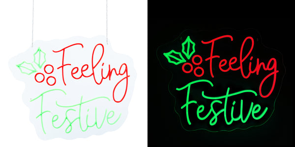 23.1inch Christmas Neon Lights -Feeling Festive