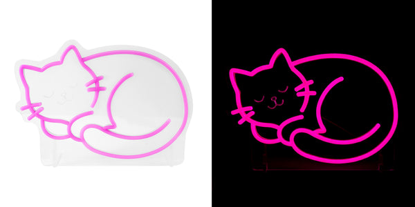 12.8inch Animal Neon Lights -Sleeping Cat