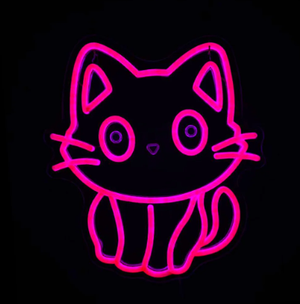 10.6inch Animal Neon Lights - Pink Cat