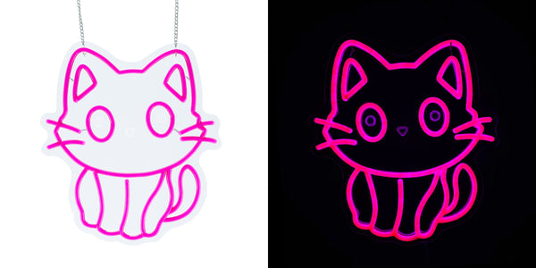 10.6inch Animal Neon Lights - Pink Cat