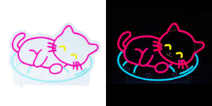 14inch Animal Neon Lights - Sleeping Cat