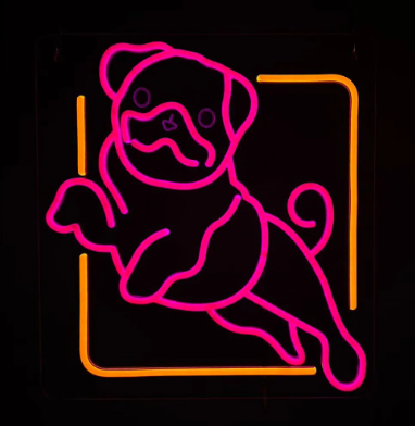 16.1inch Animal Neon Lights -  Pug
