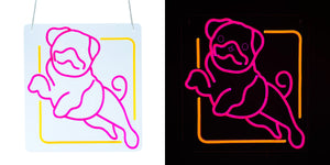 16.1inch Animal Neon Lights -  Pug