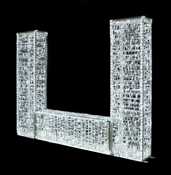 4.5ft Photo Frame Mesh Base  ， 10% White Twinkle