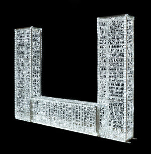 9ft Photo Frame Mesh with Bow  Roof 10% White Twinkle