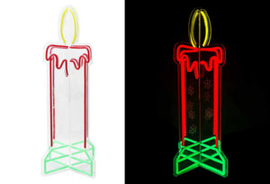 24inch Christmas 3D Neon Lights Deco - Candle