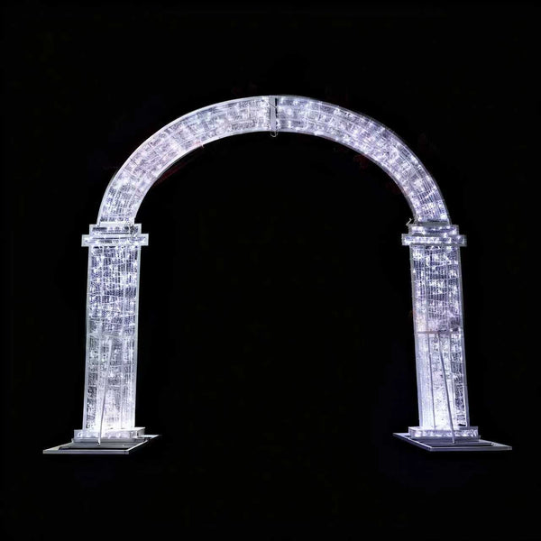 12.6ft  Christmas Mesh Arch with Changeable Designs，Dual Lights with 10% White Twinkle