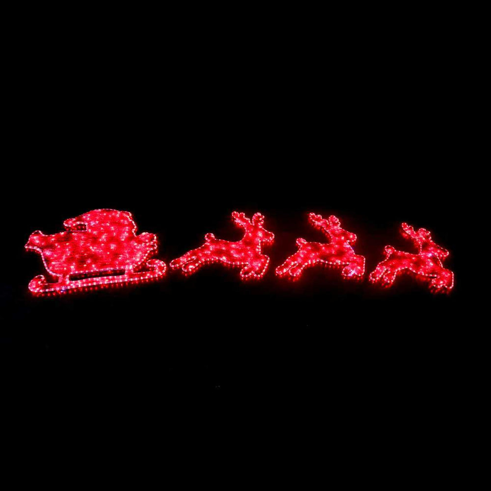 2D Christmas Mesh Arch Accessories - Sleigh， 10% White Twinkle