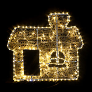 12.6ft  Christmas Mesh Arch with Changeable Designs，Dual Lights with 10% White Twinkle