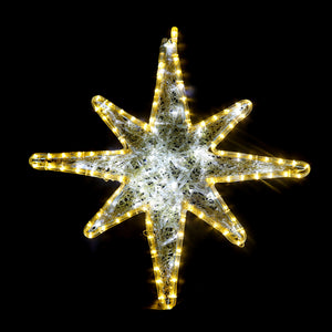 2D Christmas Mesh Arch Accessories - North Star， 10% White Twinkle