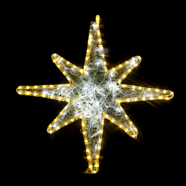 2D Christmas Mesh Arch Accessories - North Star， 10% White Twinkle