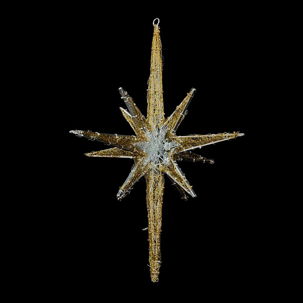 3ft 3D Mesh Christmas North Star， 10% White Twinkle