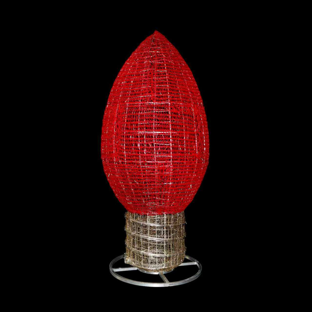 6ft Mesh C7 Oversized Bulb， 10% White Twinkle