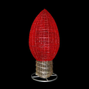 6ft Mesh C7 Oversized Bulb， 10% White Twinkle