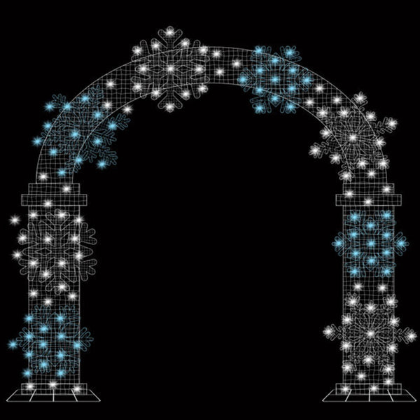 12.6ft  Christmas Mesh Arch with Changeable Designs， 10% White Twinkle