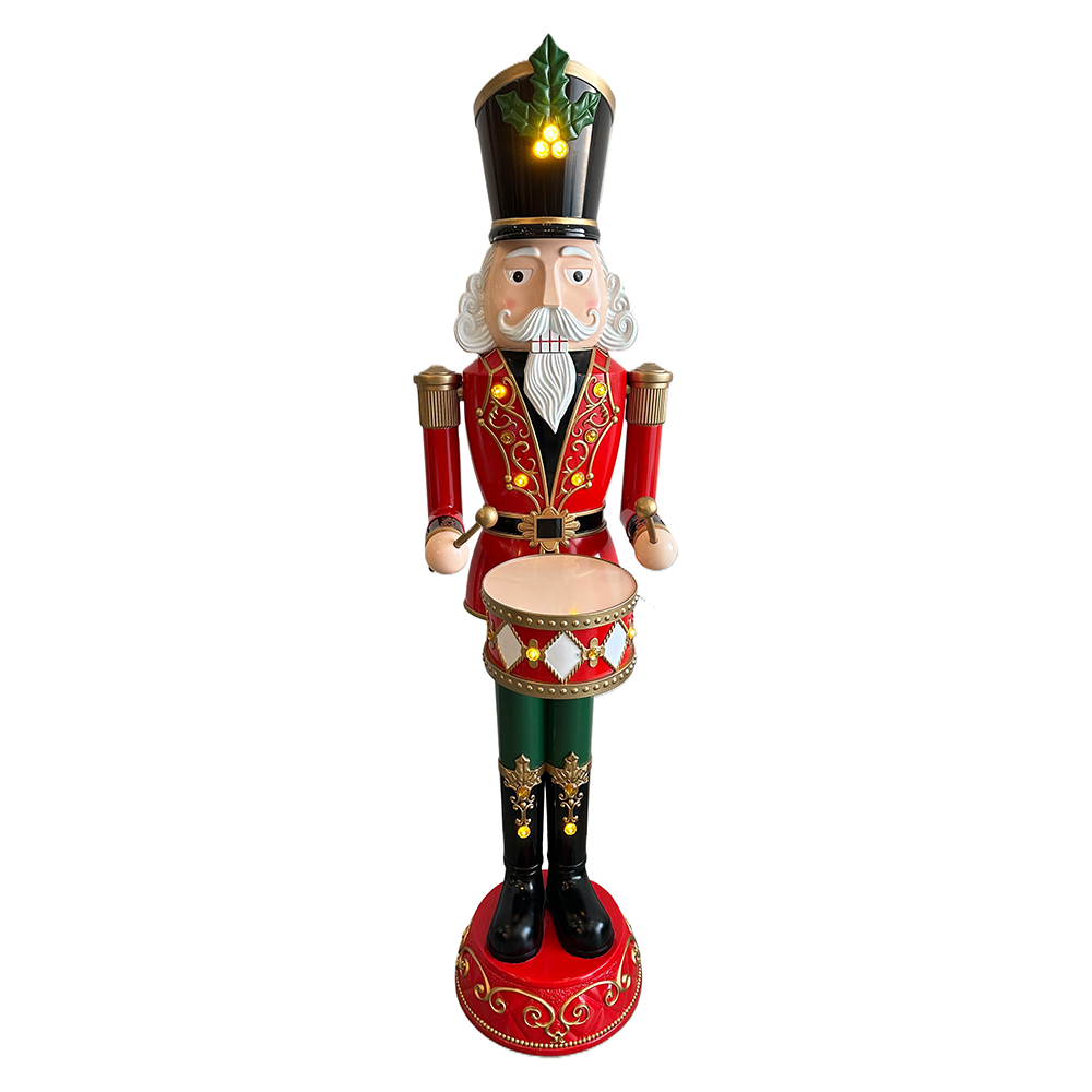 71.26“H Animated Nutcracker with LED and Music
