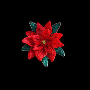 32“ Poinsettia  with 10% Twinkle LED