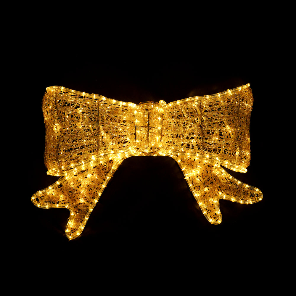 30” Gold Bow with 10% Twinkle LED