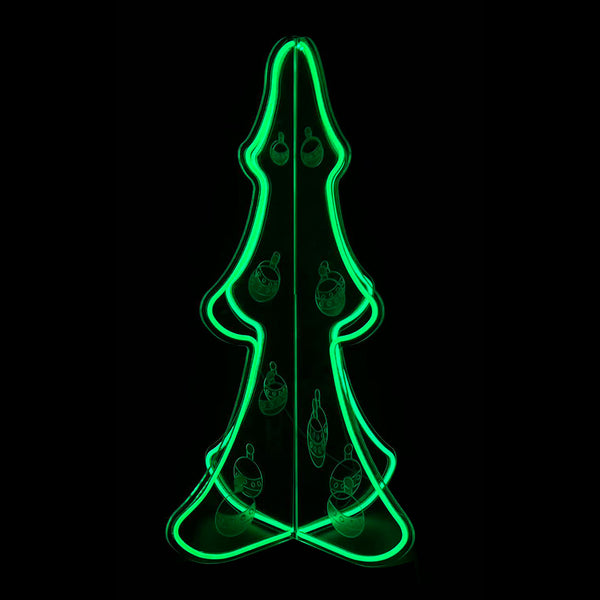 33nch Christmas 3D Neon Lights Deco - Christmas Tree