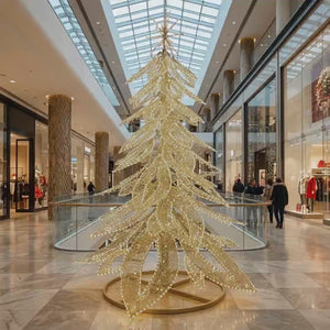 7.5ft  Commercial Angel Tree with Dual Lights，10% White Twinke