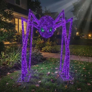 10ft  Halloween Mesh Spider Arch， 10% White Twinkle